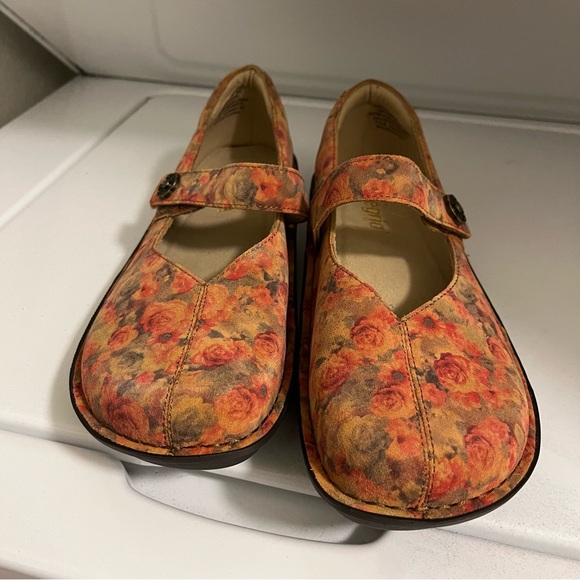 Alegria Leather Slip-On Mary Janes Clogs Cognac Rose size EU 40 or W9.5/10 - Picture 8 of 8